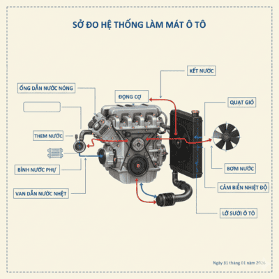 sơ đồ hệ thống làm mát