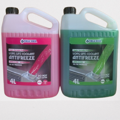 nước làm mát ô tô màu xanh màu hồng