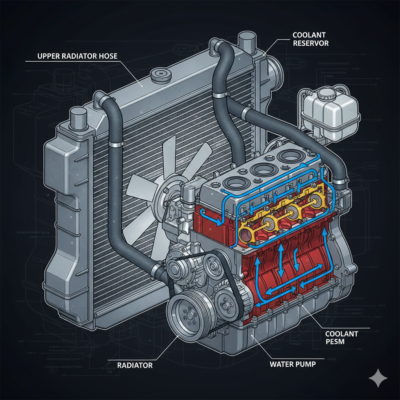 Hệ thống két nước động cơ diesel