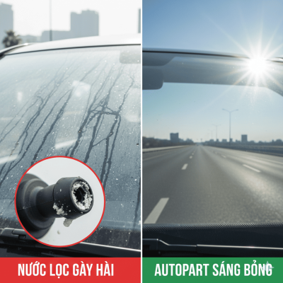 nước rửa kính ô tô bằng nước lọc