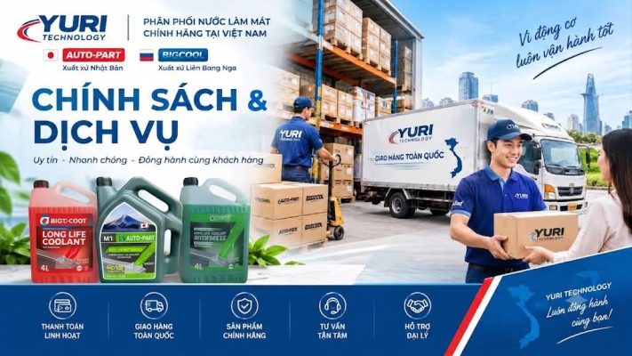 đại lý phân phối nước làm mát từ miền Nam đến Gia Lai