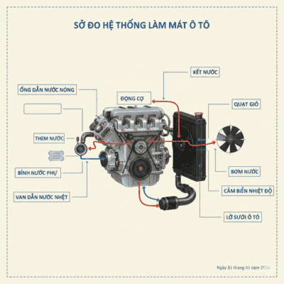 Sơ đồ hệ thống làm mát